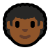 👨🏾‍🦱 man: medium-dark skin tone, curly hair display on Windows